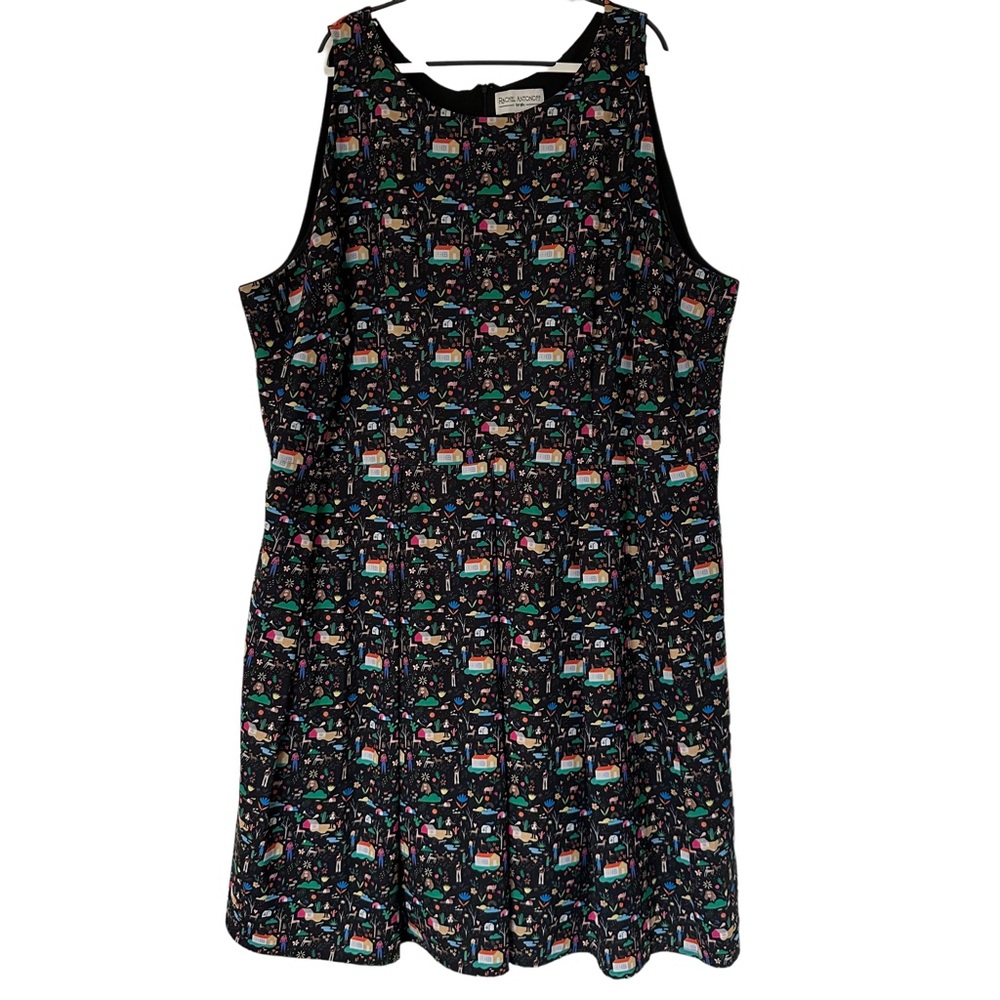 Rachel Antonoff Winnie‎ Dress Narrative Print Size 24W